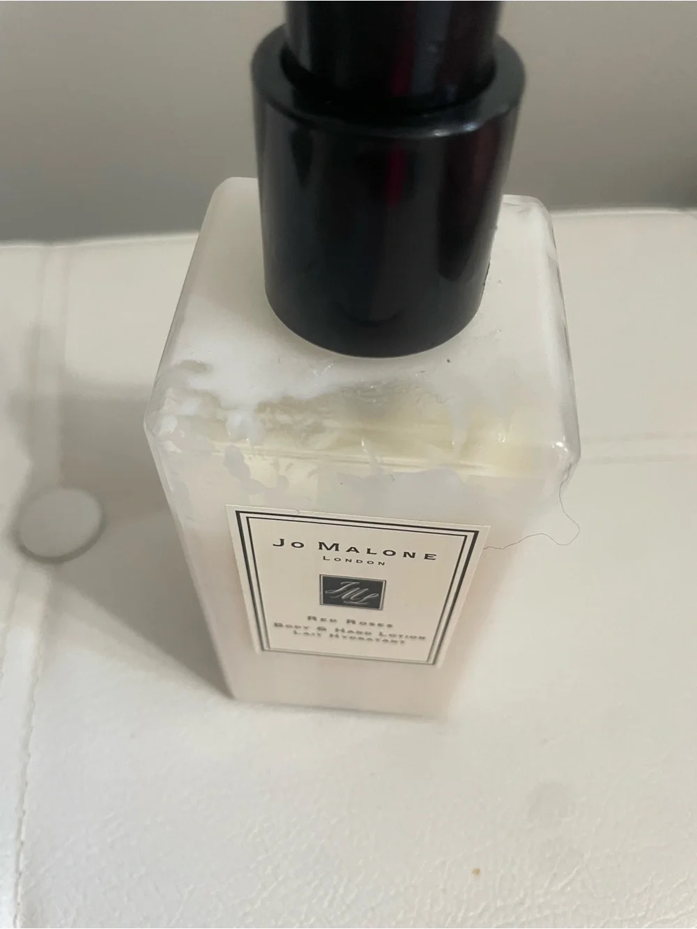 Jo Malone Body & Hand Lotion Bottle - . Red Roses. About 80 percent. Top scent.